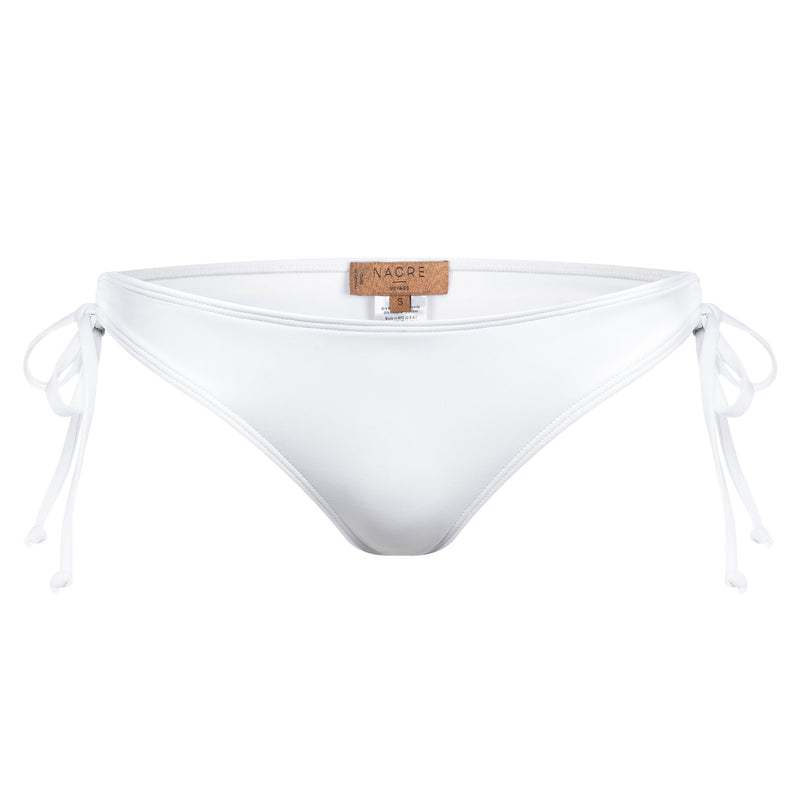 classic bikini bottom knotted at the sides in white