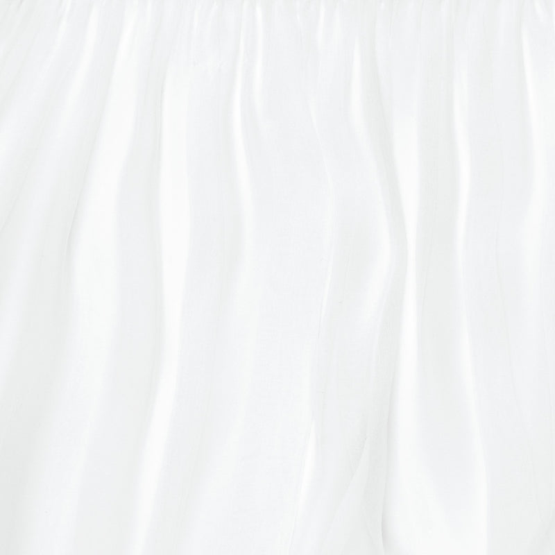 close up of a silk chiffon in white