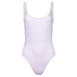 classic one-piece swimsuit in lavender