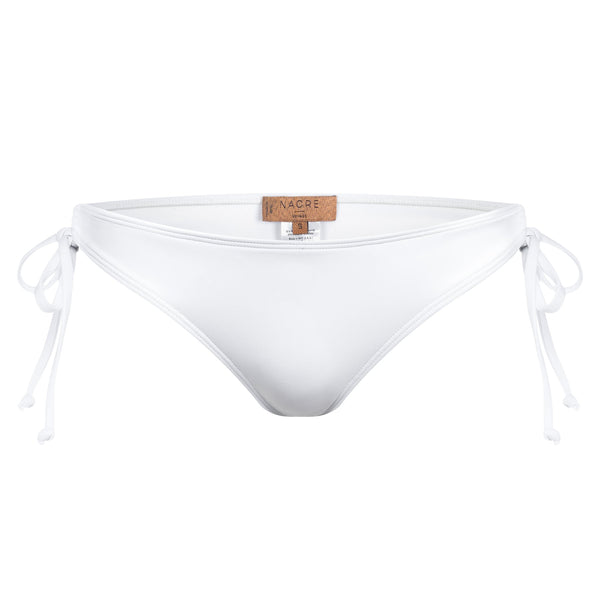 classic bikini bottom knotted at the sides in white
