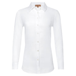women linen shirt in white
