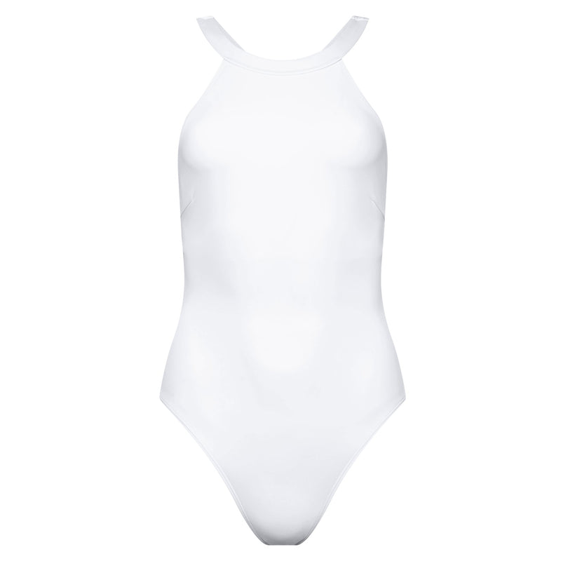 olympic one-piece swimsuit in white