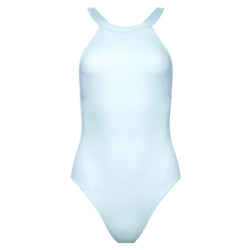 olympic one-piece swimsuit in pastel blue
