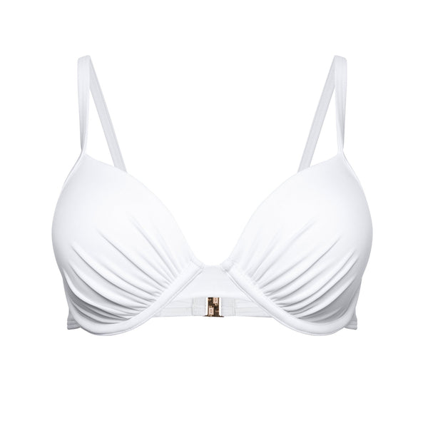 push-up bikini top brassière in white