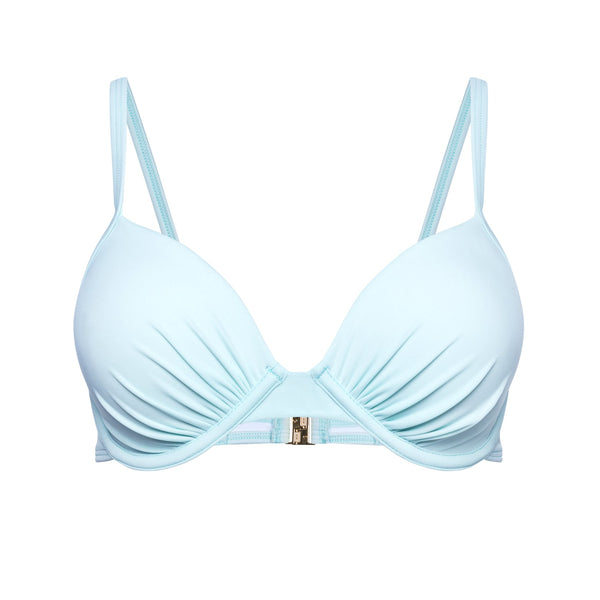 push-up bikini top brassière in pastel blue